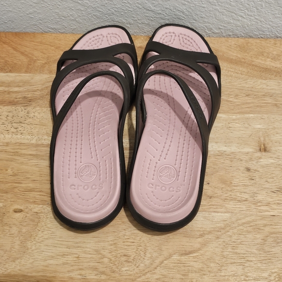 Crocs Meleen Crossband Sandals, GUC, Size 8 - Picture 5 of 7